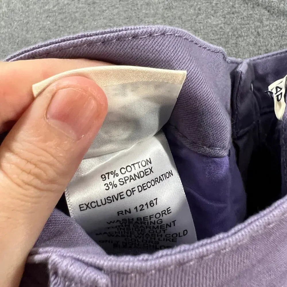 Laurie Felt Wave Denim 5-Pocket Crop Straight Jeans Dusty Lilac, Petite 14